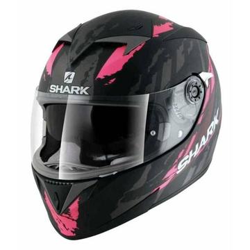 Shark S700 OXYD full face ladies motorcycle helmet pink black XS