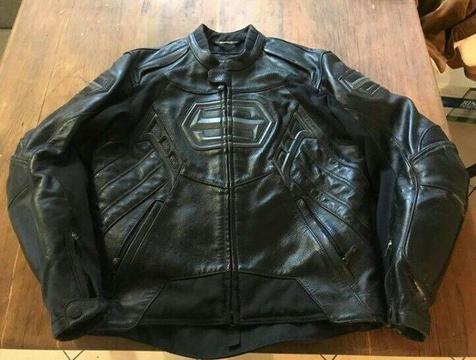 Shift leather motorbike jacket