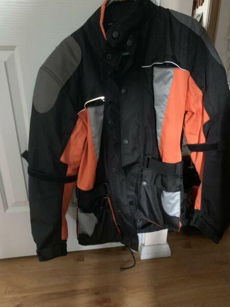 2x cordura motorbike jackets, barely used, XS & M