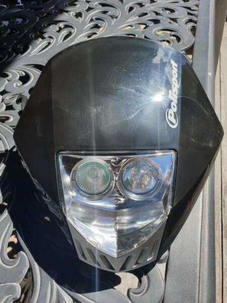Polisport HMX Motorcycle Headlight **BLACK**