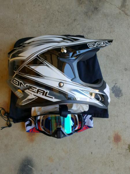 O'Neal Motocross Helmet and Dragon Goggles
