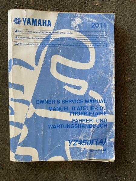 Yamaha yz450 f(A) Service Manual