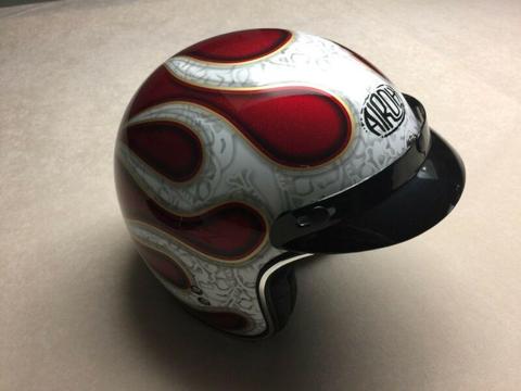 Airoh Riot Flame red open face Helmet