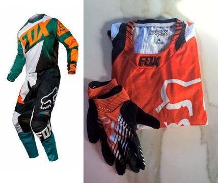 Fox Racing Mx Gear 360 Black Orange Motocross Pant Jersey Gloves