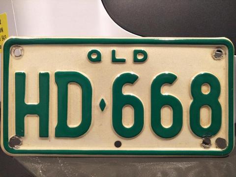 Custom Harley Davidson Number Plate HD668