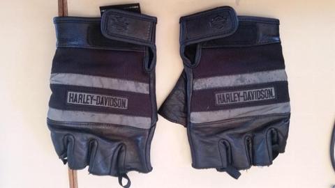 Mens Harley Davidson Fingerless Gloves XL