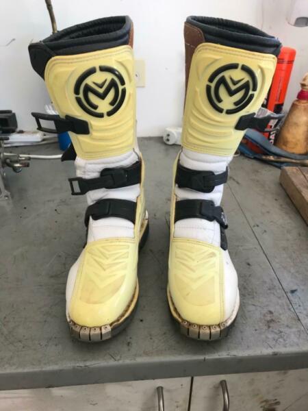 Moose racing dirt bike boots and vest
