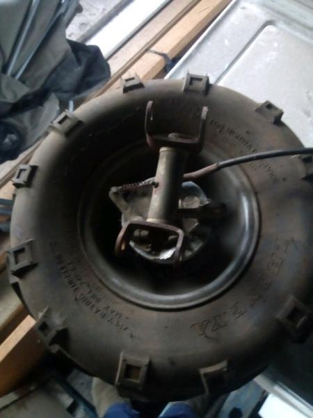 2 rims and tyres with brakes ideal for go kart