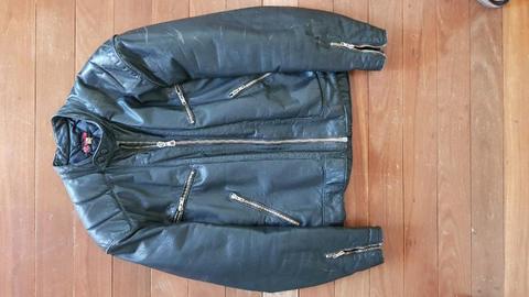 Dainese retro leather motorcycle jacket