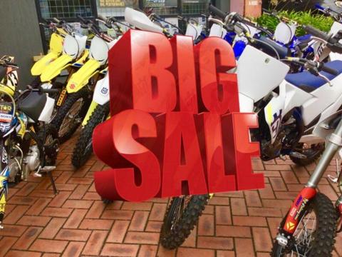 Big Sale on Now, New and Used Off Road Husky's and Suzuki's