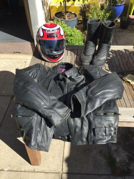 Motorbike Jacket , Helmet and Boots
