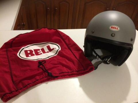 Bell open faced motorcycle helmet