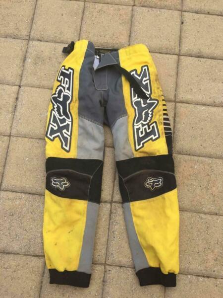 Kids Motocross Fox Pants Size 26