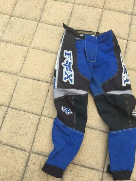 Kids Motorcross Fox pants size 26