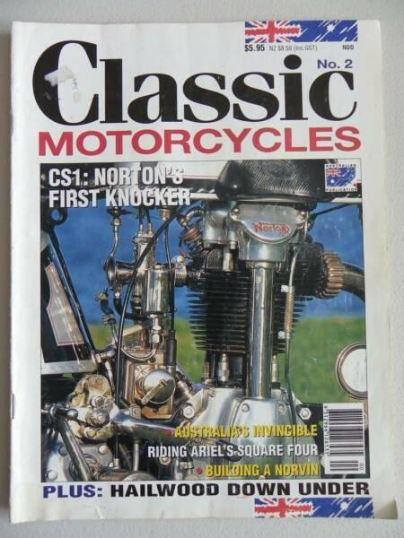 CLASSIC MOTORCYCLES MAGAZINE ISSUE NO:2 NORTON ARIEL