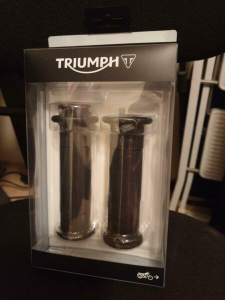 Triumph Motorcycle Grips - Black - NEW in BOX