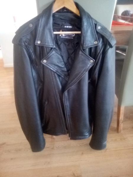 Leather bike jacket
