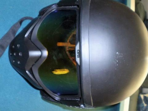 OPEN FACE MOTORCYCLE HELMET Black Small worn once