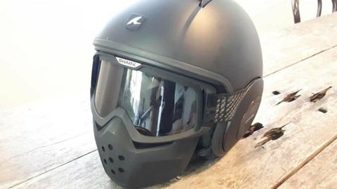 Shark Raw/Drak Motorcycle Helmet SIZE L Matte Black