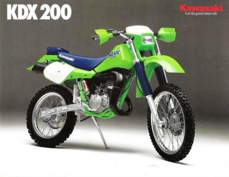 Kawasaki kdx200 1988 model, wrecking/parting out