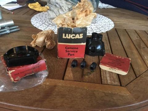 New Old Stock Lucas Distributor and Base Plate. Triumph Motorbike