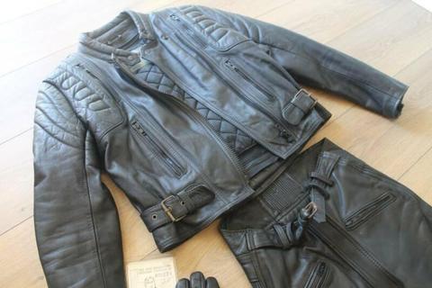 Womens RIVET Motorcycle Highway Road Leathers - Size 8-10