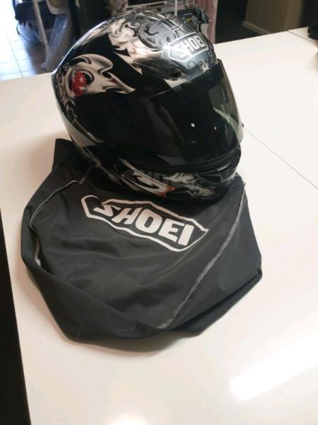 Shoei Helmet n Racing Gloves