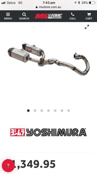 New Yoshimura r9 exhaust system Crf 250