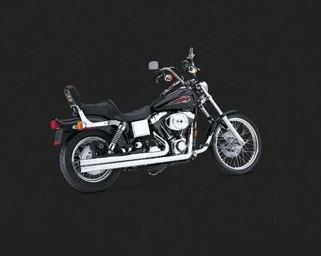 Vance & Hines 2 into 2 longshots chrome Harley Davidson Dyna
