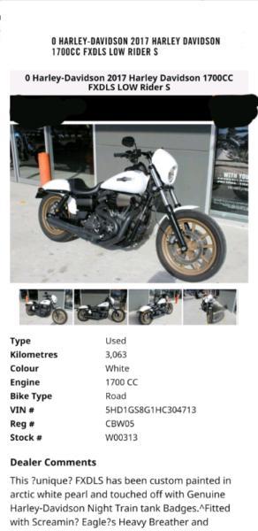 Harley Davidson LOW RIDER S