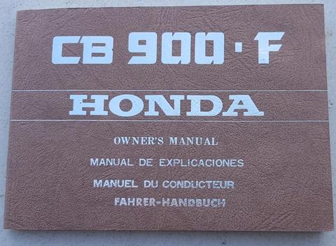 Honda CB 900f 1979-84 Boldor Factory owners Manual
