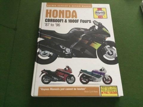 Hayne's Honda CBR600F1 & 1000F Fours Service and Repair Manual