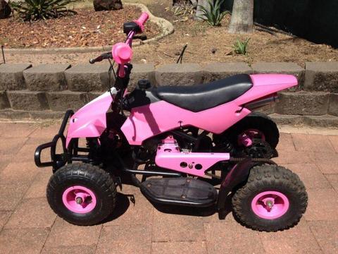 49cc pink & green mini quads with parts