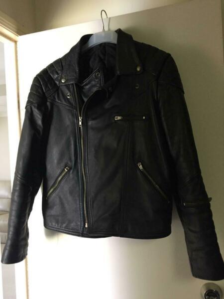 QUALITY LEATHER MENS MOTORCYCLE JACKET