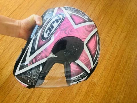 Pink HJC Full Face Motorcyle Helment
