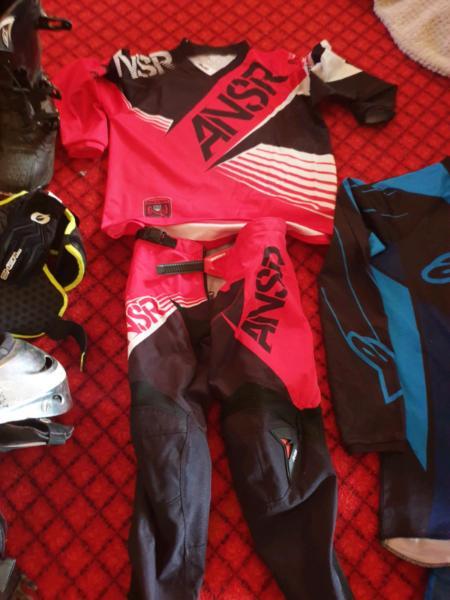 Boys motocross gear