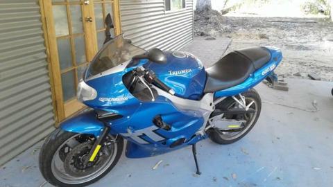 2001 Blue Triumph Motorcycle for SALE - $3700
