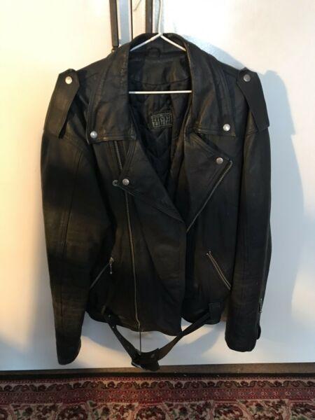 Vintage motorcycle leather jacket