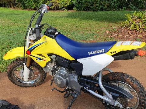 Suzuki Drz70 with riding gear