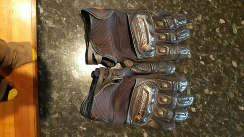 DriRider Motorcycle Leather Gloves Size Large