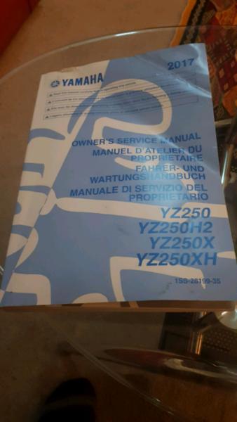 2017 YZ250 service manual