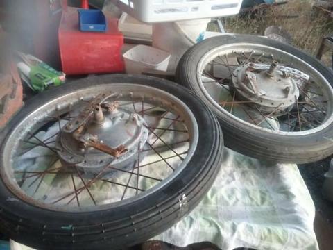 2×Front rims HONDA450 60,70,s made . $70 for the 2