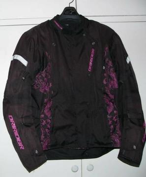 Dri-Rider BLACK/PINK Vivid MOTORBIKE Ladies JACKET