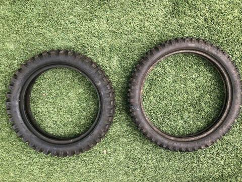 Motorbike tyres suit PW80 or small bikes