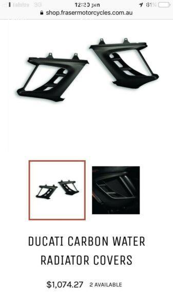 Ducati diavel carbon radiator covers