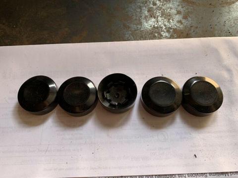 Harley pulley bolt covers - black