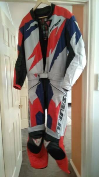 Dainese Two Piece Motorcycle Leathers Size 54