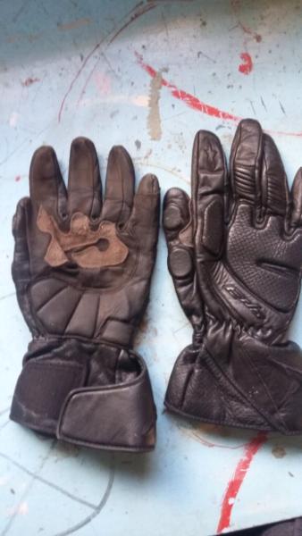 Motorcycle jackets and gloves