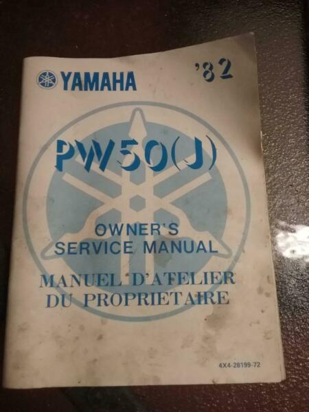 Pw50 j 1982 workshop manual