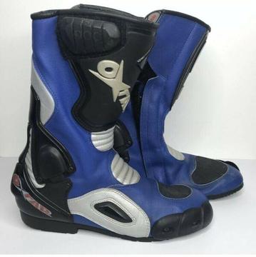 Oxtar TCS Blue Motorcycle Race/Street Leather Boots EU 46